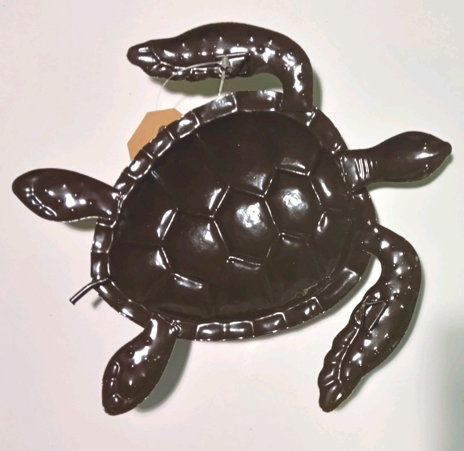 9 inches metal turtle wall art