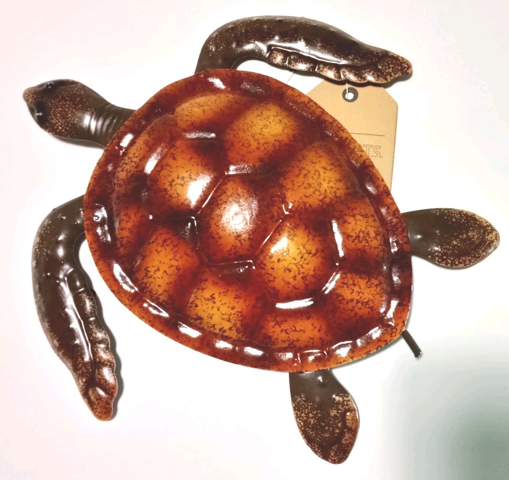 9 inches metal turtle wall art
