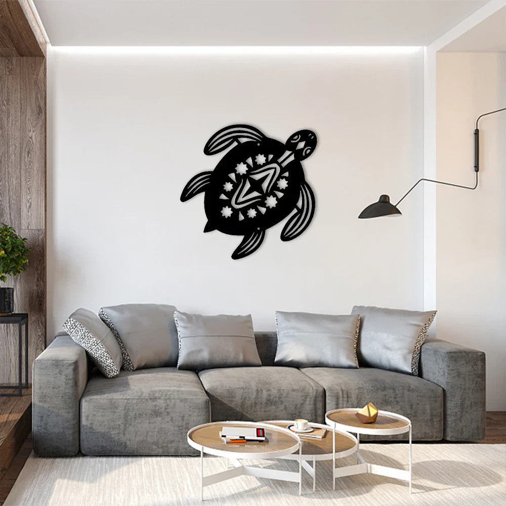 Unique Finds Market LLC Wooden Turtle Wall Art, 2-Piece Set, Coastal Decor