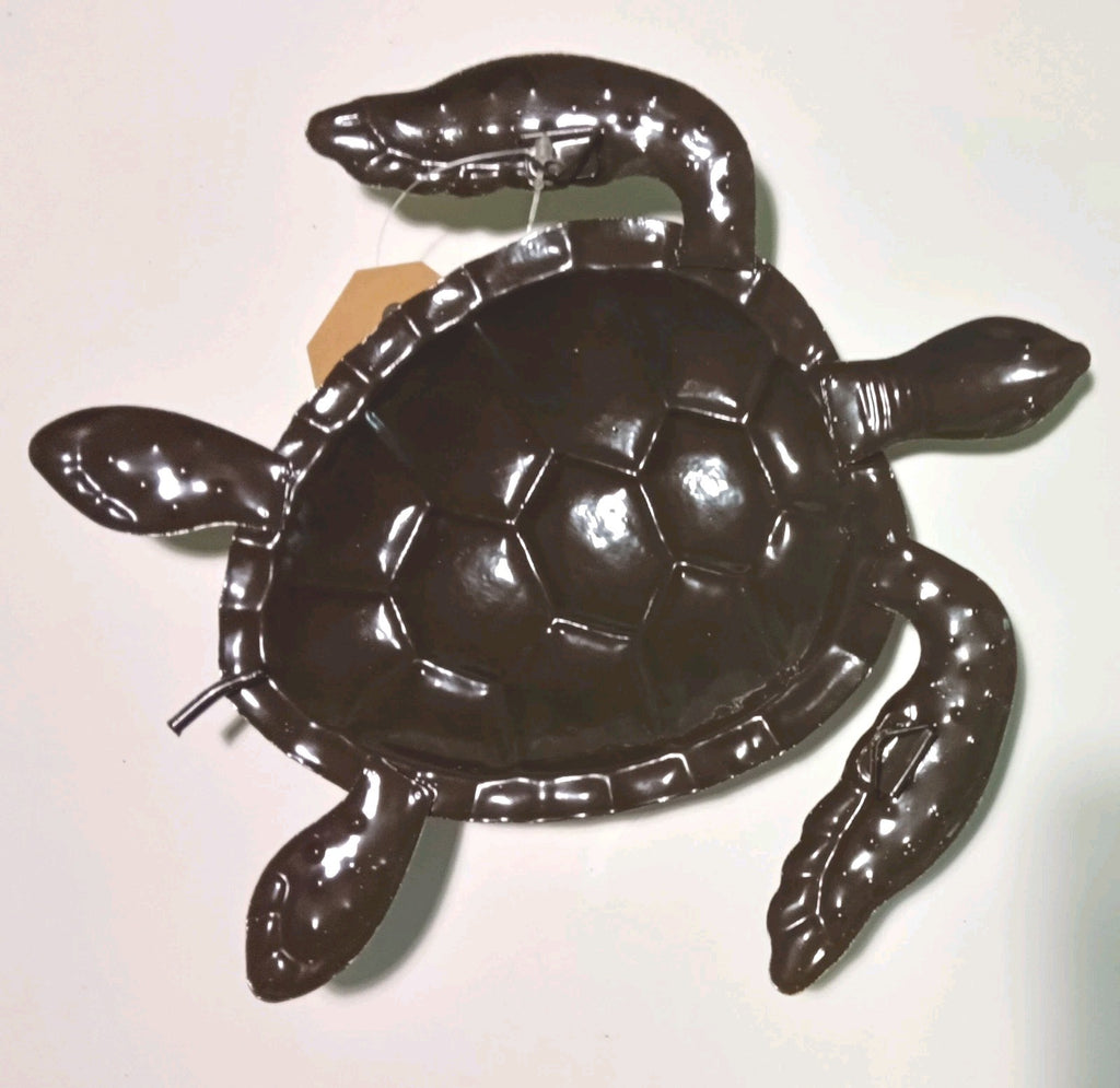 9 inches metal turtle wall art