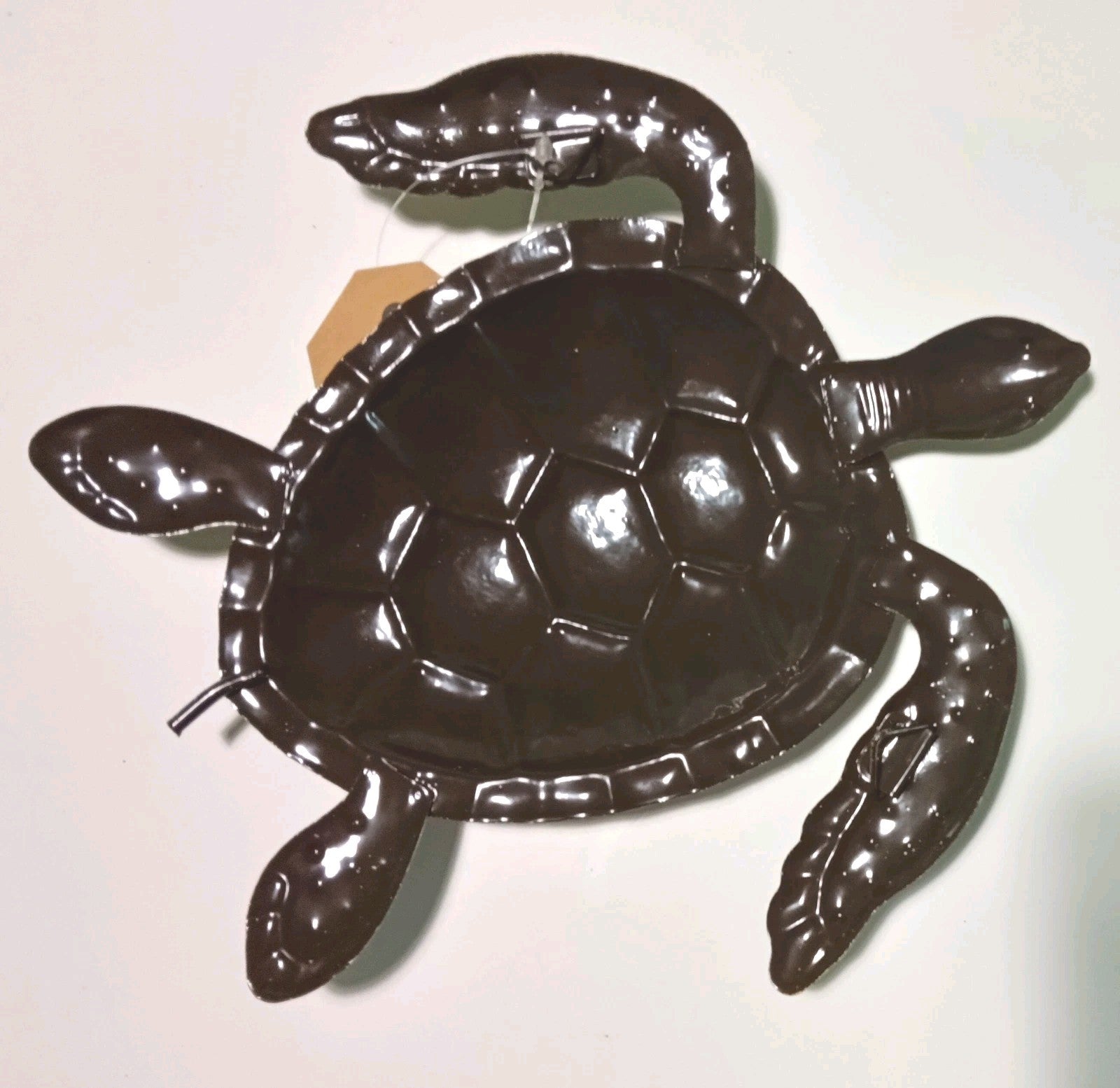 9 inches metal turtle wall art