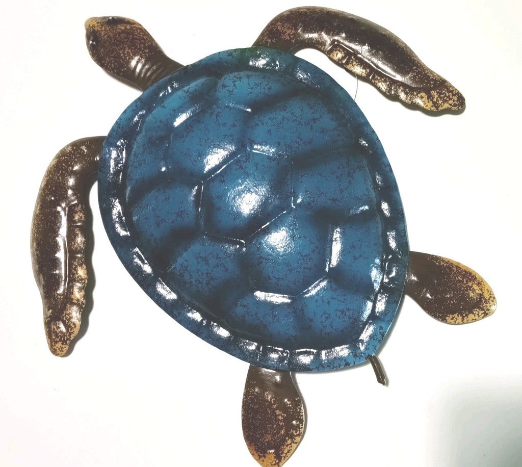 9 inches metal turtle wall art