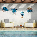4 Pcs Coastal Ocean Wooden Wall Signs - Beach Decor, Sea Life Hangings