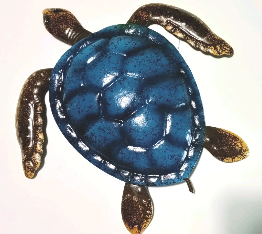9 inches metal turtle wall art