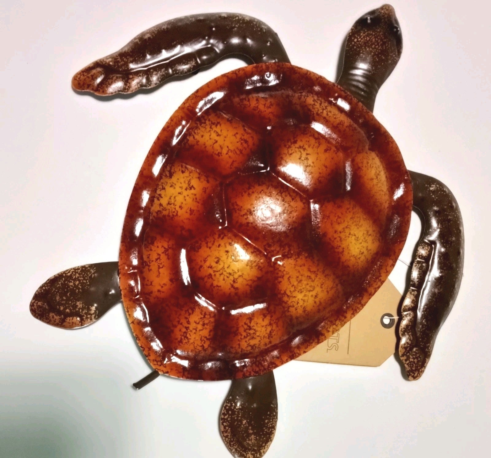 9 inches metal turtle wall art