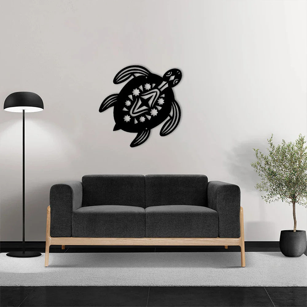 Unique Finds Market LLC Wooden Turtle Wall Art, 2-Piece Set, Coastal Decor