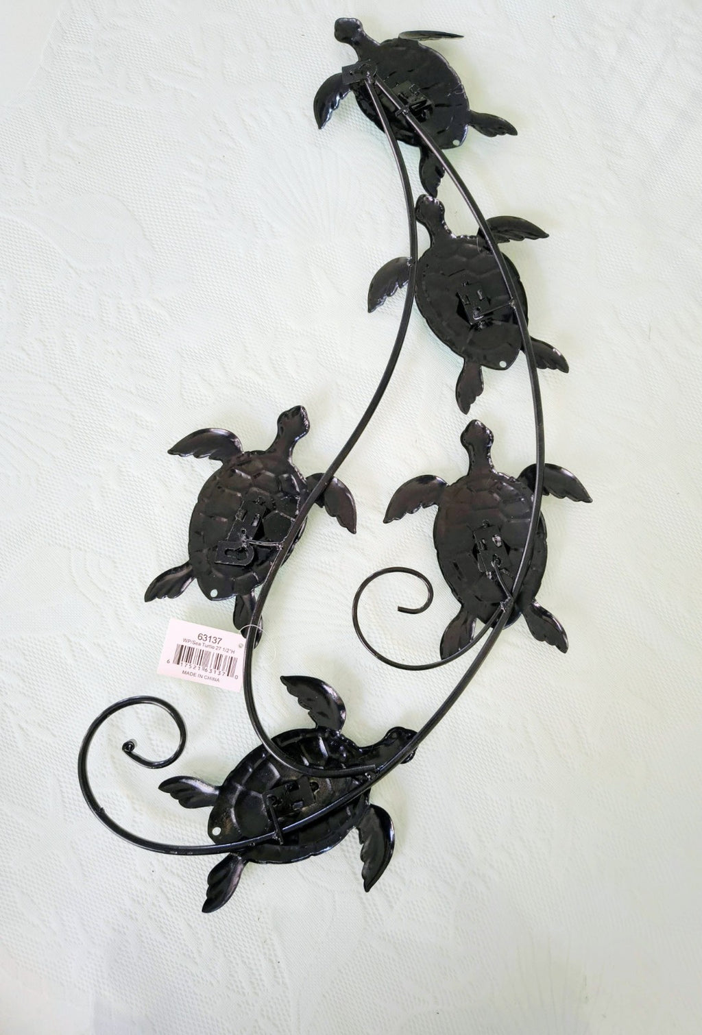 Sea Turtle Metal Wall Sculpture 5 Turquoise Blue Turtles Decorative Wall Art