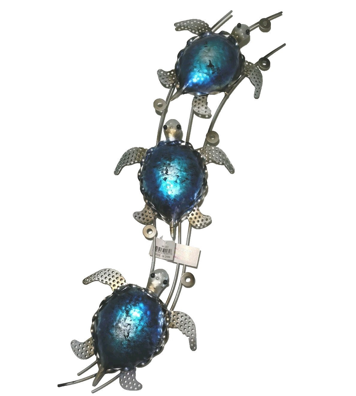29 Inches High x 7 3/4 Inches Wide Triple Metal Wall Sea Turtles